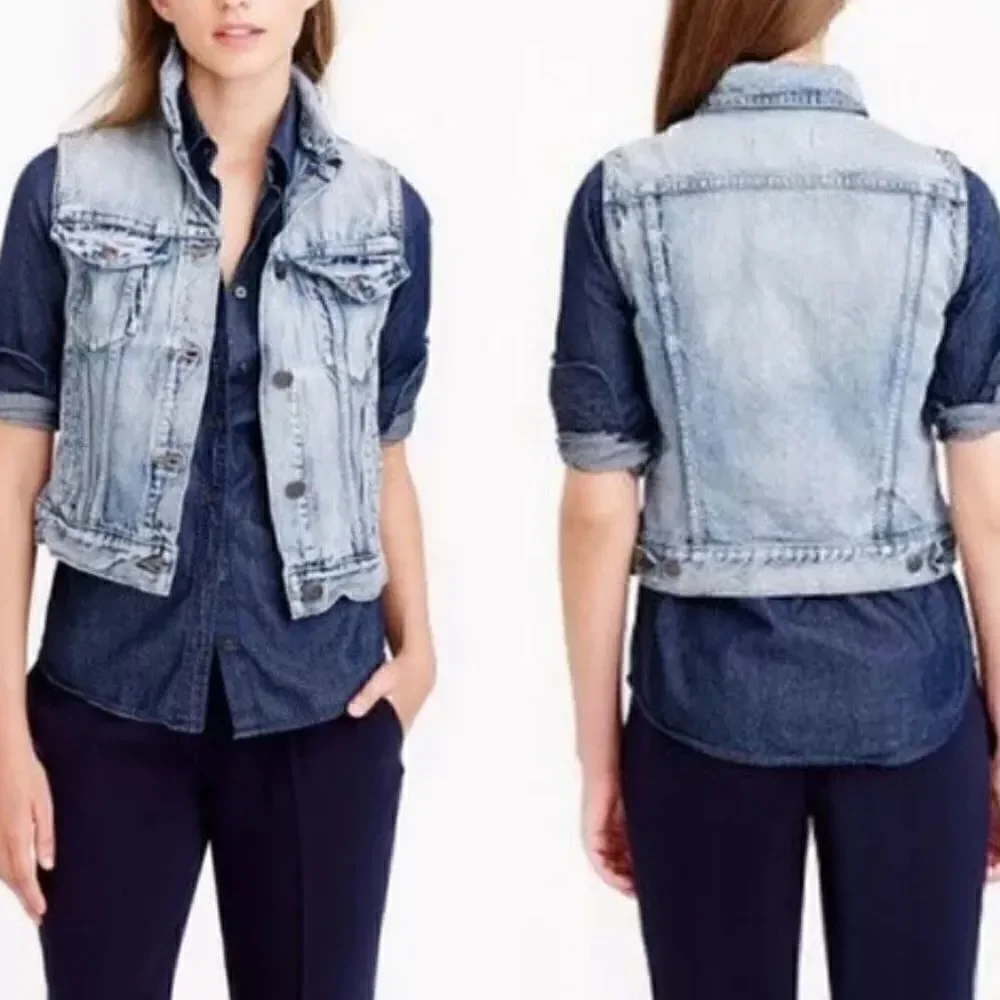J crew Indigo Denim Vest